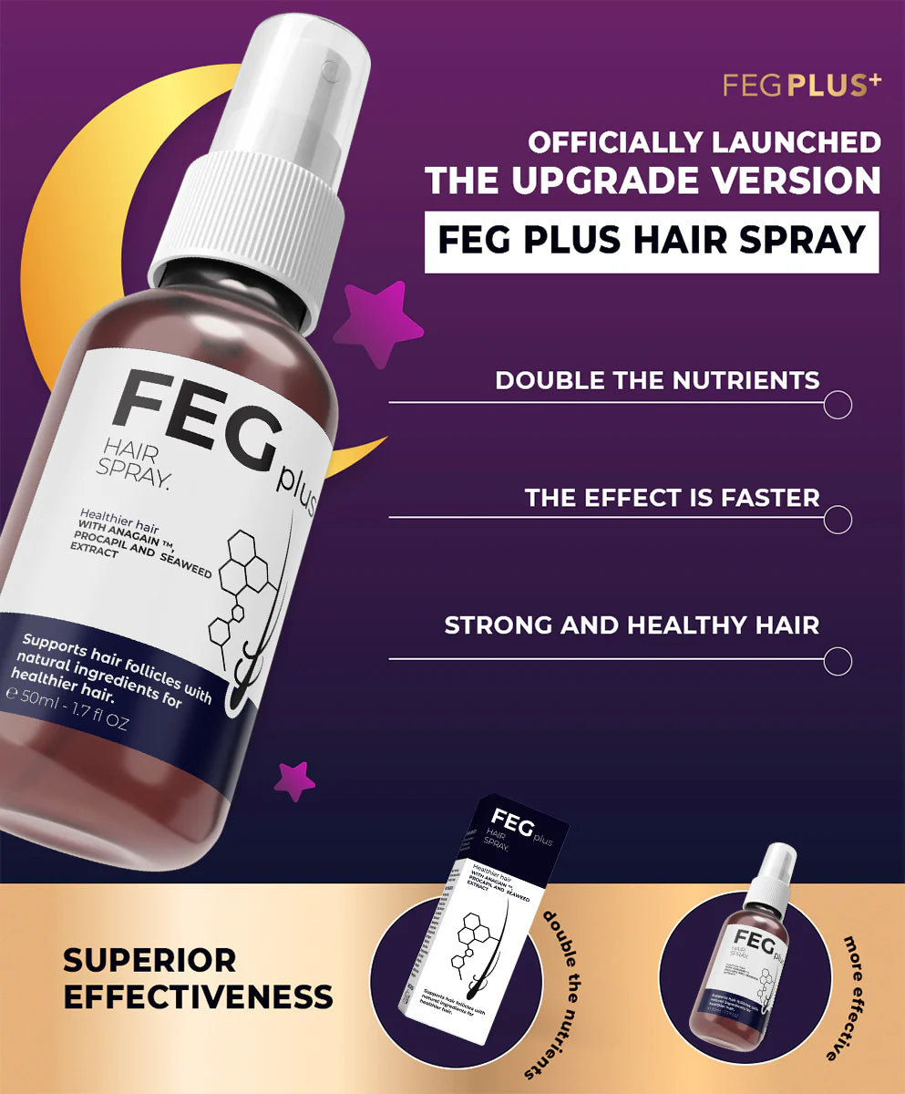FEGPLUS Rosemary Beard & Hair Growth Serum (50ml), Rosemary Extract Serum Hair Spray