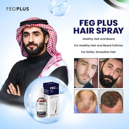 FEGPLUS Rosemary Beard & Hair Growth Serum (50ml), Rosemary Extract Serum Hair Spray